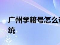 广州学籍号怎么查询系统 广州学籍号查询系统 