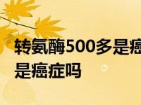 转氨酶500多是癌症吗能治好吗 转氨酶500多是癌症吗 