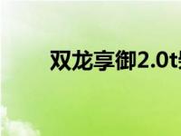 双龙享御2.0t柴油版油耗 双龙享御 