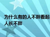 为什么有的人不胖看起来很胖 bbc纪录片告诉你为什么有的人长不胖 