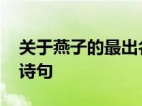 关于燕子的最出名的诗句 带燕字的唯美寓意诗句 