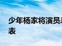 少年杨家将演员表全部名单 少年杨家将演员表 