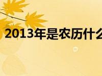 2013年是农历什么年 2010年是农历什么年 