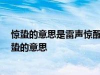 惊蛰的意思是雷声惊醒什么.此时天气回暖农民伯伯什么 惊蛰的意思 