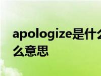 apologize是什么意思 翻译 apologize是什么意思 