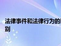 法律事件和法律行为的区别与联系 法律事件和法律行为的区别 