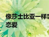 像莎士比亚一样恋爱 电视剧 像莎士比亚一样恋爱 