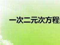 一次二元次方程组题目 一次二元次方程 