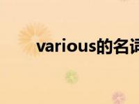 various的名词形式是什么 various 