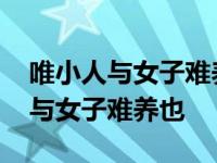 唯小人与女子难养也得上一句是什么 唯小人与女子难养也 