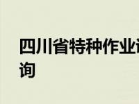 四川省特种作业证查询 四川特种作业证件查询 