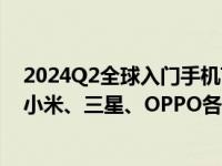 2024Q2全球入门手机TOP10出炉：Redmi 13C 4G领衔，小米、三星、OPPO各分3席