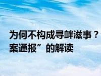 为何不构成寻衅滋事？青岛公安转发专家对“王某逆行打人案通报”的解读