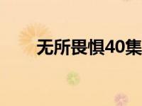 无所畏惧40集电视连续剧 无所畏惧 