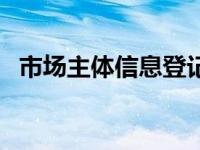 市场主体信息登记 市场主体基础信息查询 