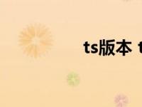 ts版本 ts版是什么意思 