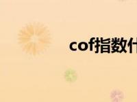 cof指数什么意思 cof指数 