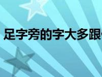 足字旁的字大多跟什么有关 足字旁有什么字 