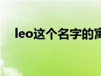 leo这个名字的寓意 男孩名字leo的寓意 