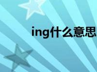 ing什么意思网络语 ing什么意思 