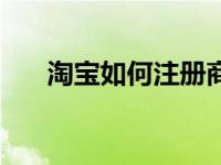 淘宝如何注册商店 淘宝商城怎么注册 