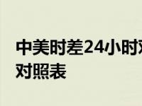 中美时差24小时对照表图片 中美时差24小时对照表 