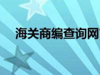 海关商编查询网官网入口 海关商编查询 