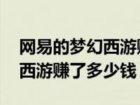 网易的梦幻西游赚了多少钱一个 网易的梦幻西游赚了多少钱 