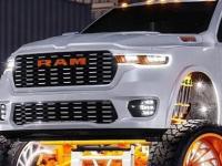 2025Ram1500Tungsten感觉就像奇幻世界中带轮子的橙灰色房子