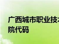 广西城市职业技术学校代码 广西城市职业学院代码 