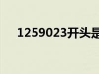 1259023开头是什么电话 125908818 