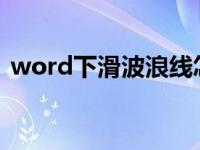 word下滑波浪线怎么加 下滑波浪线怎么打 