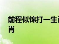 前程似锦打一生肖百度知道 前程似锦打一生肖 