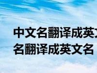 中文名翻译成英文名姓氏需全部大写吗 中文名翻译成英文名 