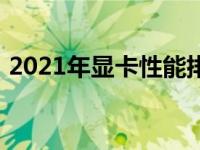 2021年显卡性能排行榜：顶级显卡一览无遗