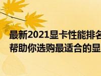 最新2021显卡性能排名天梯图，全方位解析显卡性能排名，帮助你选购最适合的显卡！