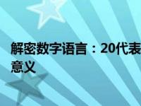 解密数字语言：20代表什么意思？——深入解析数字背后的意义